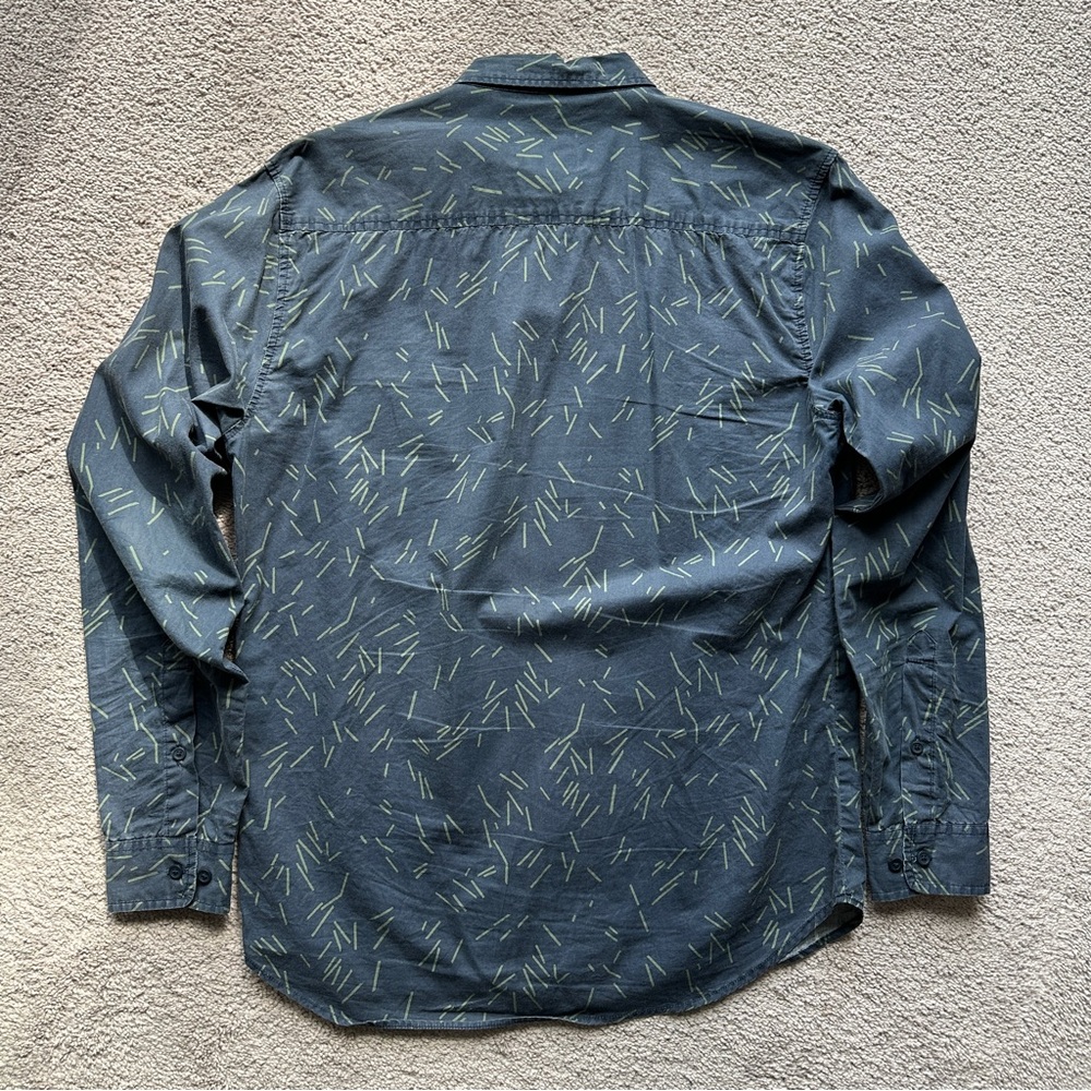 Globe Patterned Long-Sleeve Button Down Shirt - image 3